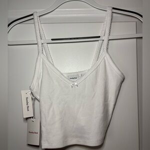 Sunday Best Gracie Cropped Tank in White